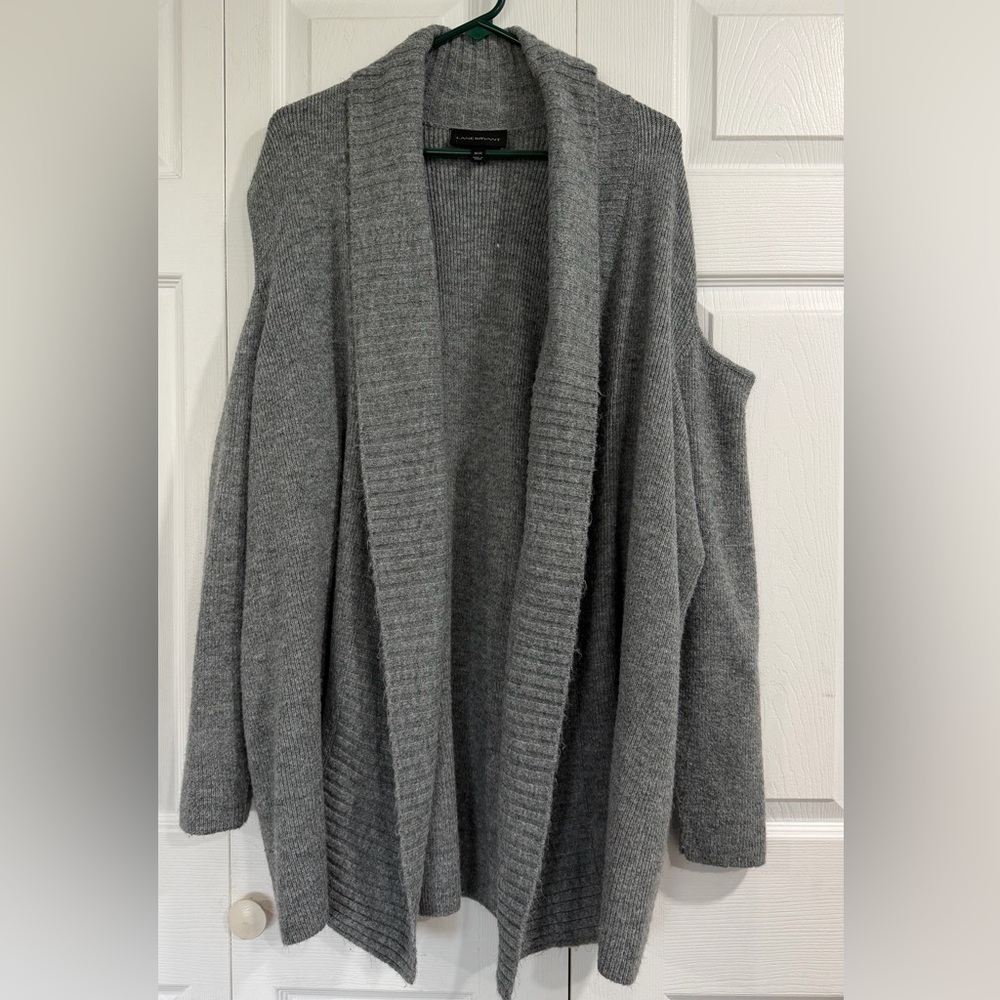 Lane Bryant Charcoal Open Front Cardigan